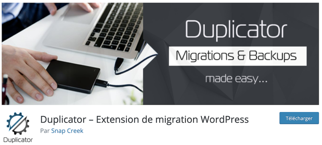 duplicator plugin sauvegarde wordpress