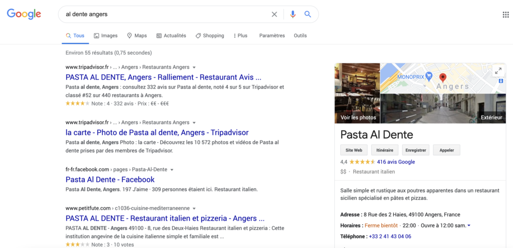 emplacement fiche google my business